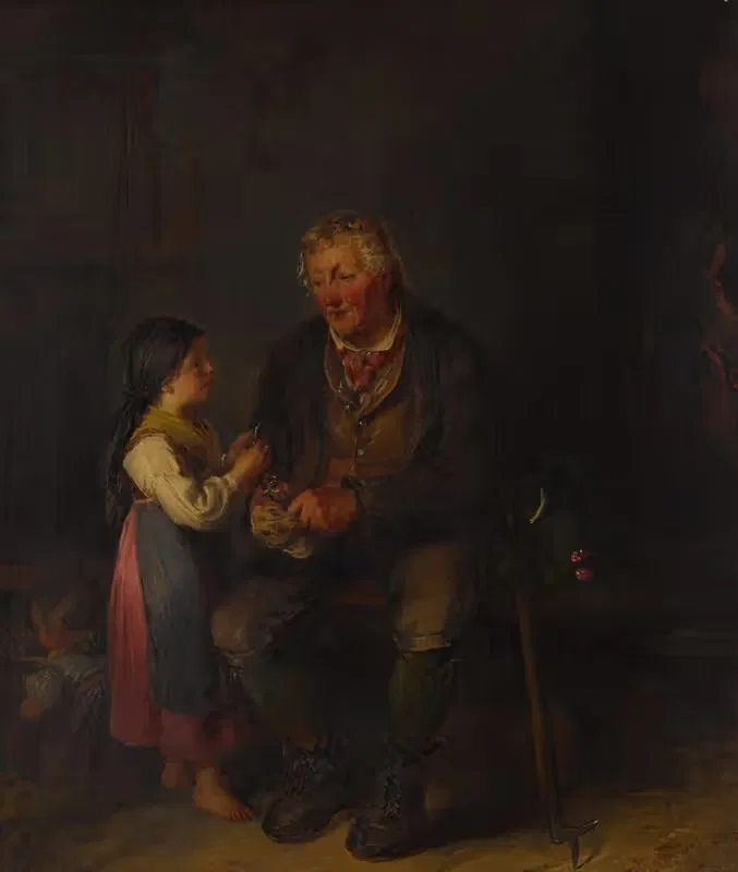 Der Grossvater (The Grandfather) — Johann Matthias Ranftl