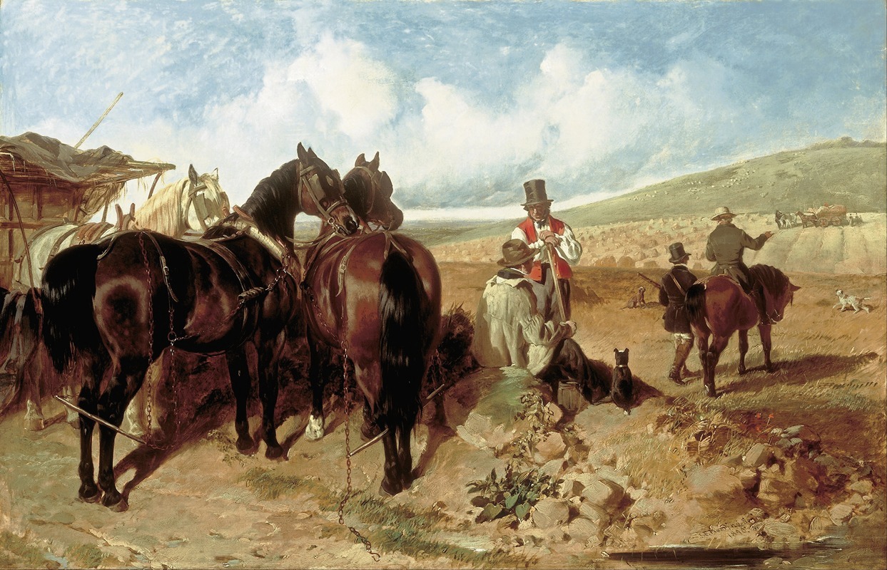 Осень by Джон Фредерик Херринг-старший, 1846 — digital art print download