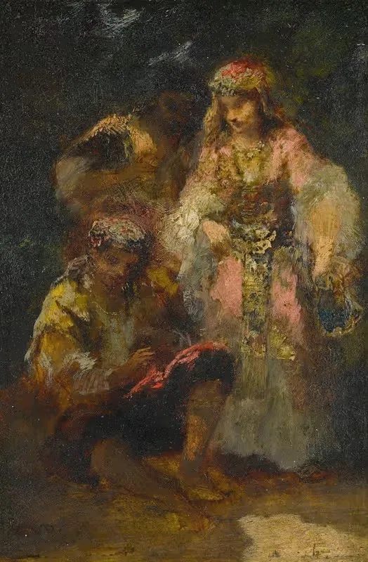 Groupe de bohémiennes en forêt — Narcisse-Virgile Diaz de La Peña