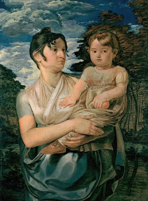 Pauline Runge with her two-year-old-son — Philipp Otto Runge