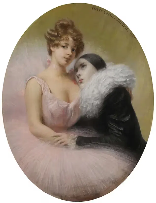 Пьеро и балерина by Пьер Карье-Бельёз, 1900 — digital art print download