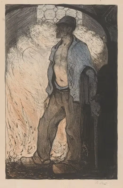 Рабочий у огня 2 by Ричард Николаус Роланд Хольст, 1904 — digital art print download
