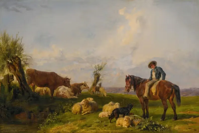 In the Meadow by Rosa Bonheur — digital art print download