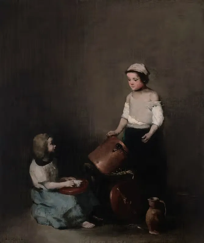 Les petites récureuses by Théodule Ribot — digital art print download