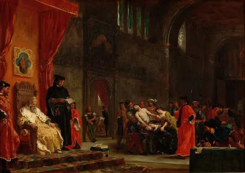 Два Фоскари by Эжен Делакруа, 1855 — digital art print download