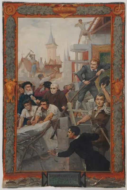 Destruction du Château de la Porte Mars — Fernand Lematte