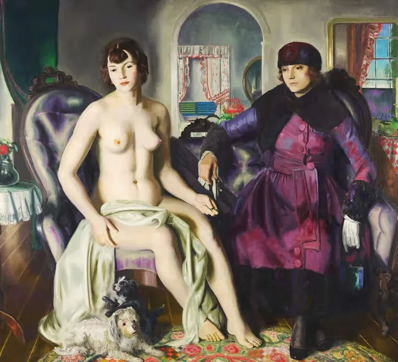 Две женщины by Джордж Уэсли Беллоуз, 1924 — digital art print download