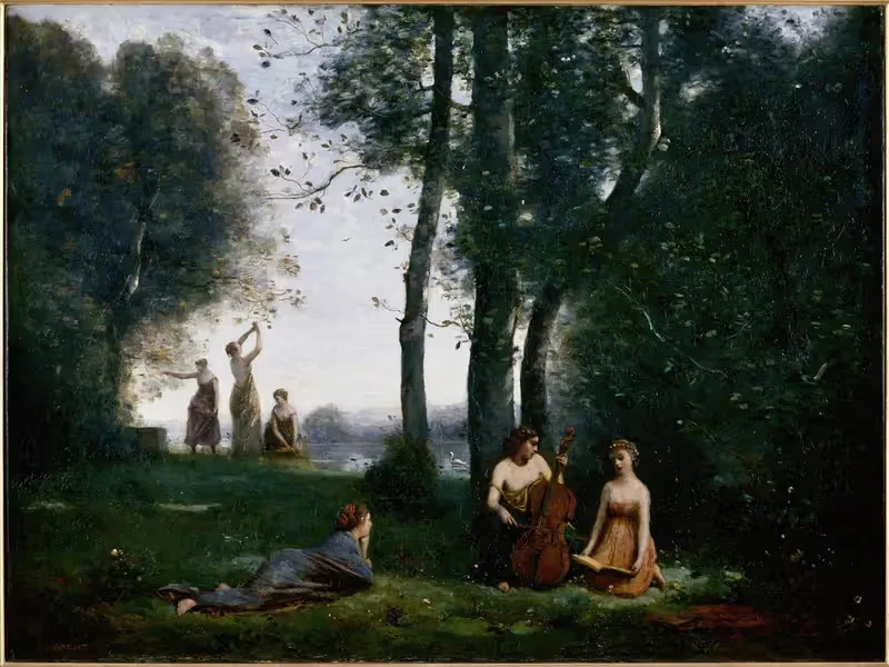 Сельский концерт by Жан-Батист-Камиль Коро, 1857 — digital art print download