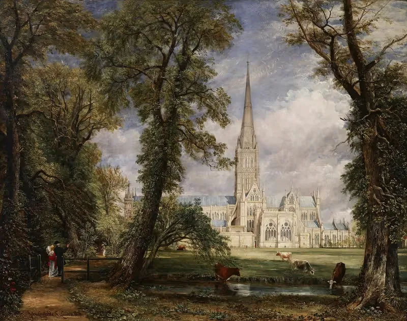 Salisbury Cathedral from the Bishop's Garden — John Constable