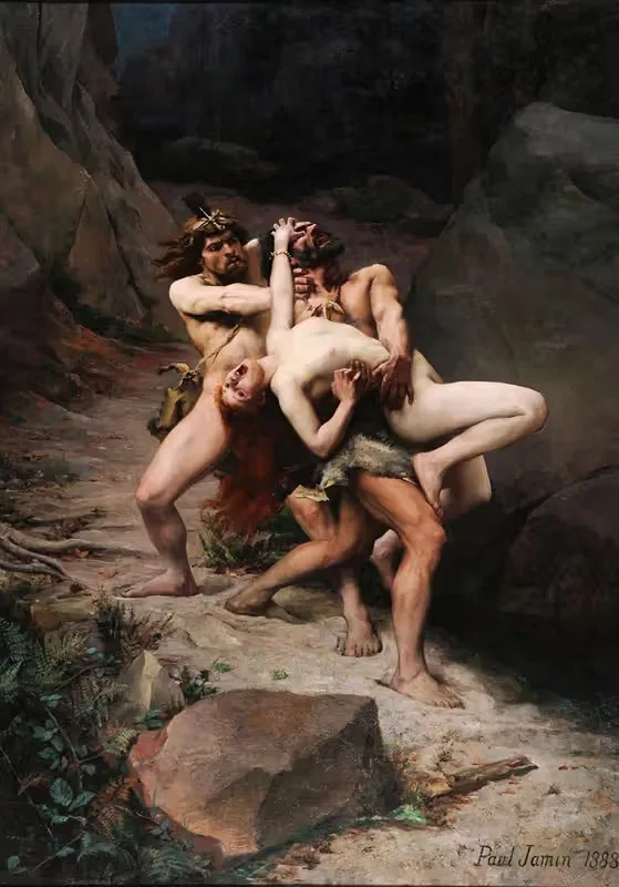 Похищение в каменном веке by Поль Жамин, 1888 — digital art print download