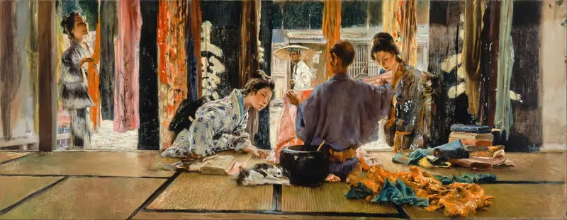 Шелковый торговец, Япония by Роберт Фредерик Блум, 1892 — digital art print download