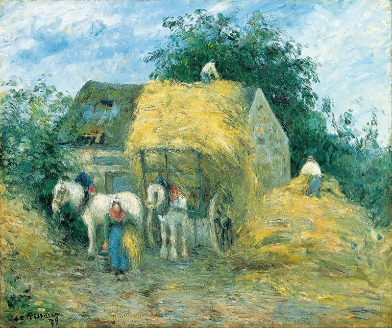 The Hay Cart, Montfoucault — Camille Pissarro