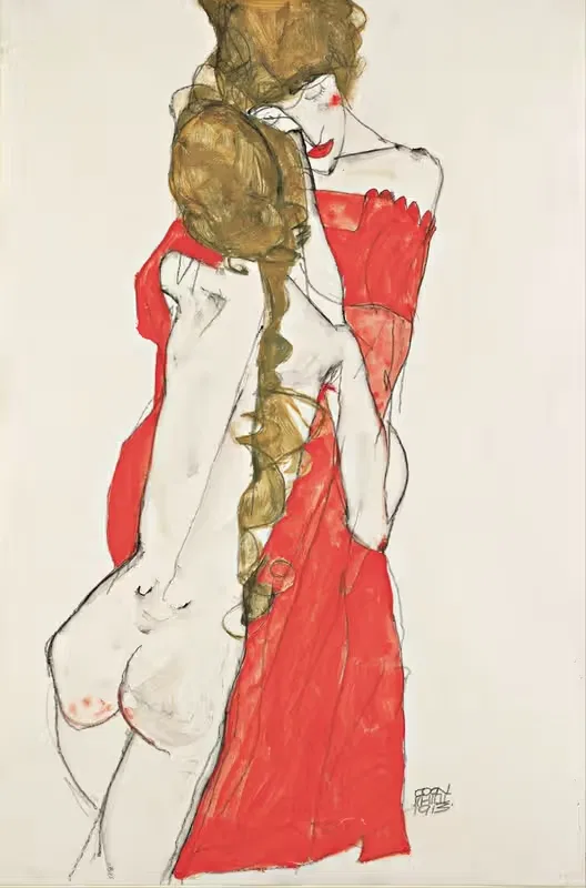 Мать и дочь by Эгон Шиле, 1913 — digital art print download