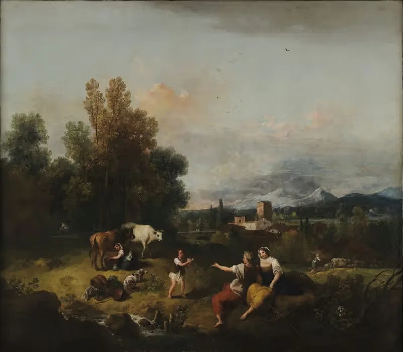 Paesaggio con la mungitura — Francesco Zuccarelli