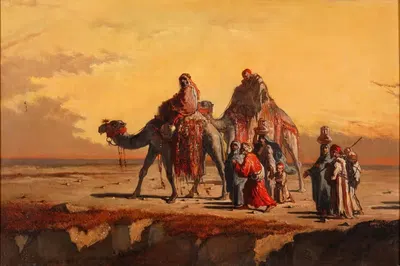 Desert Scene by Francisco Lameyer y Berenguer, 1863 — digital art print download