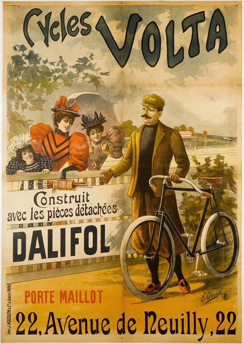 Cycles Volta by E Clouet, 1880-1890 — digital art print download