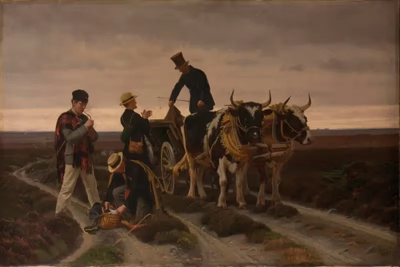 Пешеходная прогулка. Ютландия by Франц Хеннингсен, 1877 — digital art print download