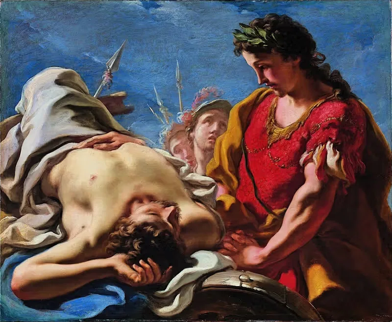 Alexander at the Corpse of the Dead Darius — Giovanni Antonio Pellegrini