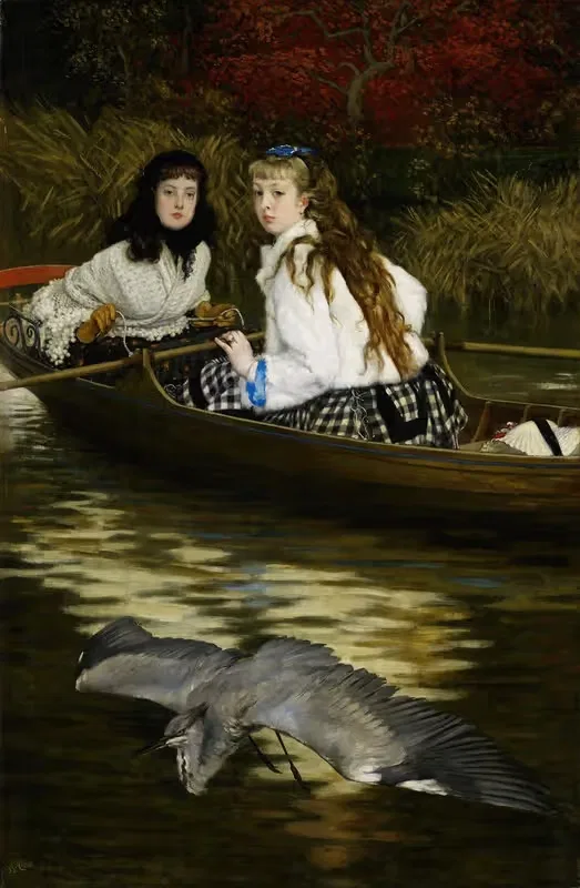 На Темзе, Цапля by Джеймс Тиссо, 1866-1877 — digital art print download