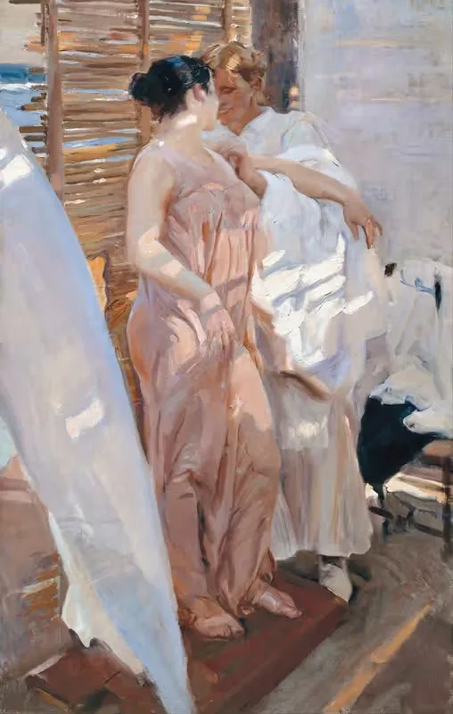 Розовая мантия. После ванны by Хоакин Соролья, 1916 — digital art print download