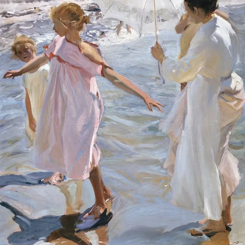 Time for a Bathe, Valencia by Joaquín Sorolla, 1909 — digital art print download