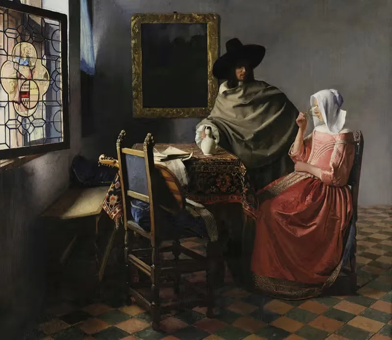 The Wine Glass by Johannes Vermeer — digital art print download
