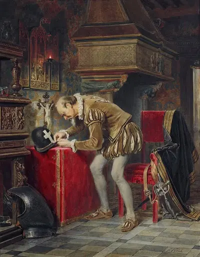 Накануне ночи святого Варфоломея (Лигист) by Карлис Теодорс Хунс, 1868 — digital art print download