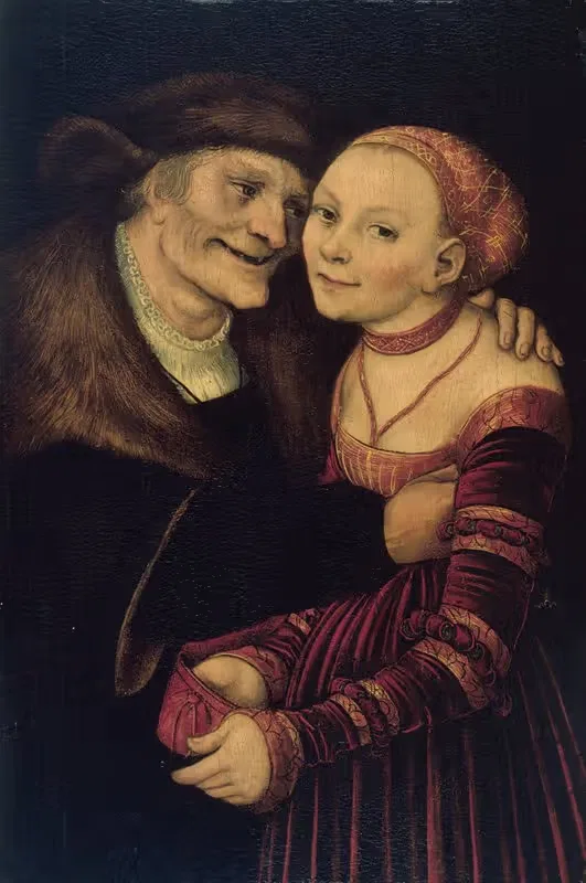 Неподходящая пара by Лука Кранах Старший, 1517 — digital art print download