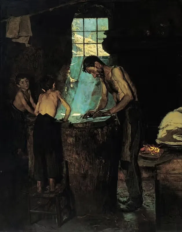 Hatters in an Italian village — Peder Severin Krøyer