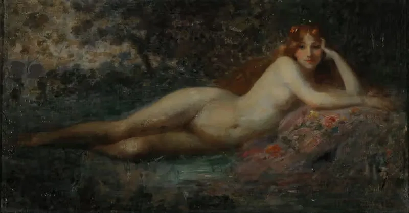 Этюд обнаженной (Лули) by Северо Родригес Эчарт, 1901 — digital art print download