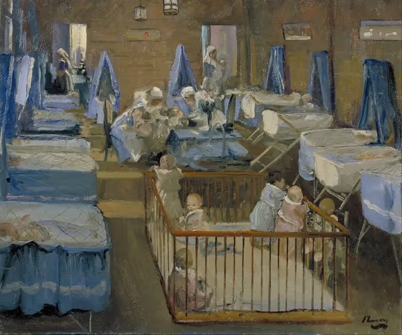 Ясли леди Генри, Вулвич by Сэр Джон Лавери, 1919 — digital art print download