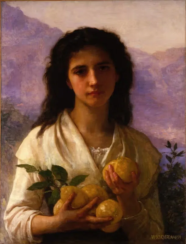Девушка с лимонами by Уильям Бугеро, 1899 — digital art print download