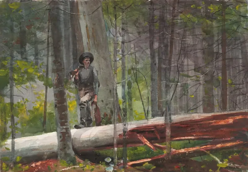 Охотник в Адирондаках by Уинслоу Хомер, 1892 — digital art print download