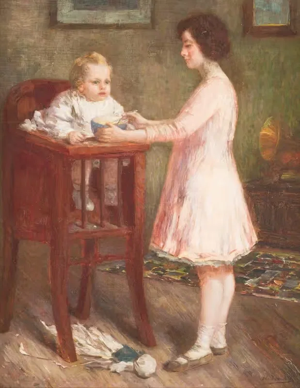 Кормление ребенка by Альберт Дюмулин, 1930 — digital art print download