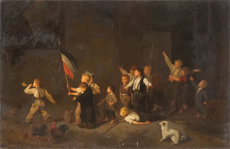 Children playing revolution by Anonymous — digital art print download