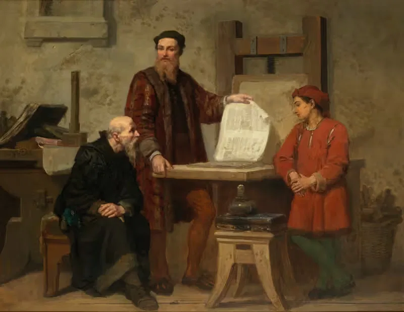 Изобретение книгопечатания by Корнель Сегерс, 1837-1869 — digital art print download