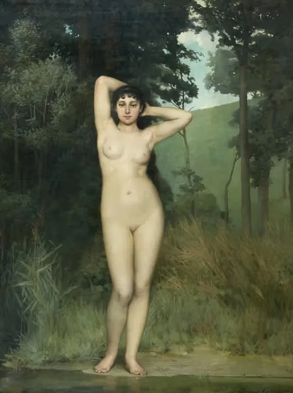 Nu Debout Près d'une Rive by Emmanuel Benner, 1881 — digital art print download