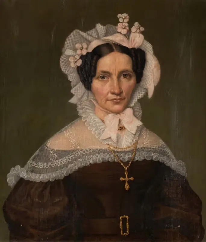 Portrait of a lady with mobcap — Friedrich Wilhelm Maul
