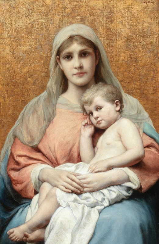 Madonna and Child by Габриэль фон Макс — digital art print download