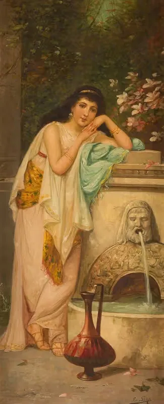 Римская красавица у источника by Йозеф Зюхс — digital art print download