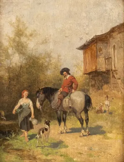 Mercenary and maid by Julius Noerr — digital art print download