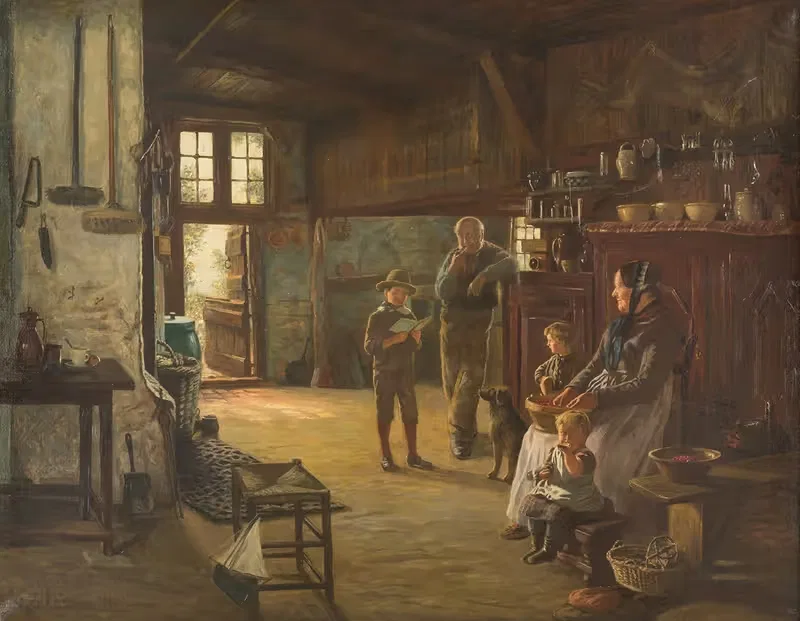 Чтение вслух из учебника по правописанию by Карл Иосиф Мюллер — digital art print download