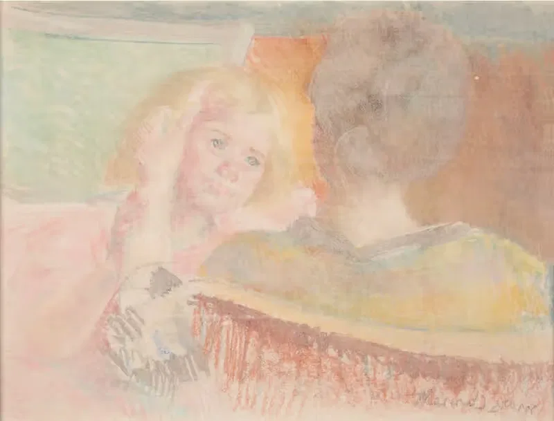 Mother Combing Sara's Hair (No. 2) — Mary Cassatt