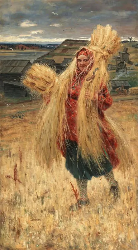 После сбора сена by Николай Авенирович Шабунин, 1904 — digital art print download