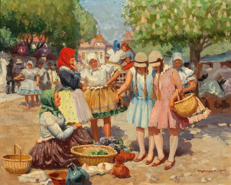 На рынке by Йозеф Теодор Муссон, 1929 — digital art print download
