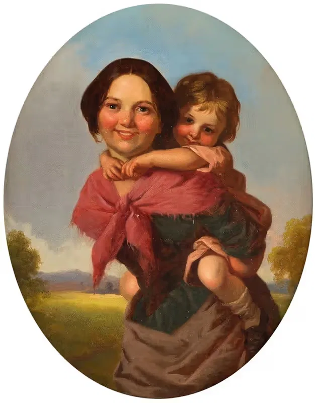 Irish girl and child — William Gillard