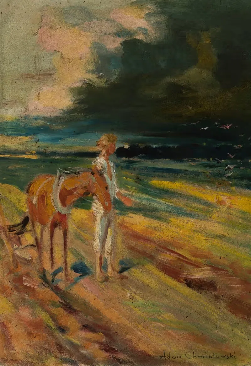 Black clouds, section of the triptych “Disaster”, sketch — Adam Chmielowski