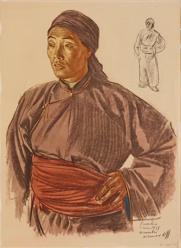 Наш монгольский гид Кумбо by Александр Жаковлев, 1931 — digital art print download