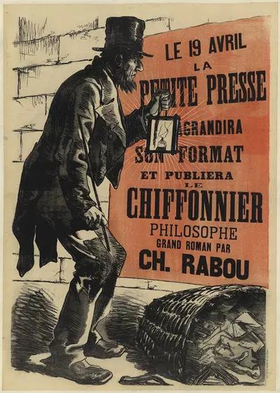 Le 19 avril, la Petite Presse grandira son format et publiera le Chiffonnier philosophe by A. Pougin, 1874-1876 — digital…