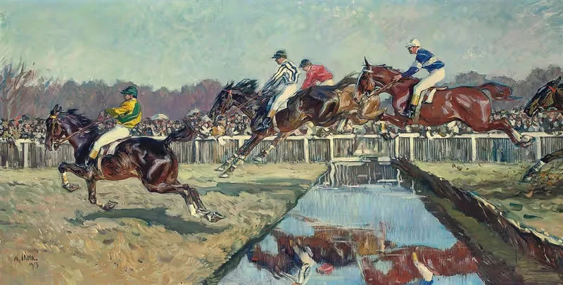 День на скачках by Анджело Янк, 1913 — digital art print download